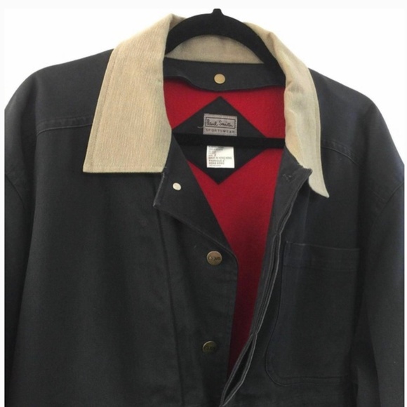 Paul Smith Black Cotton Bomber Jacket Fully Lined Removable Wool Lining Men - Picture 3 of 6